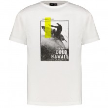 T-shirt biały z nadrukiem Replika Jeans