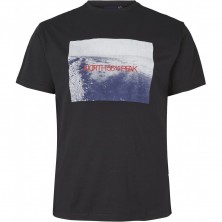 T-shirt z nadrukiem NORTH 56°4 czarny 6XL
