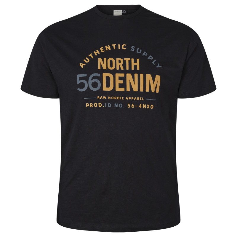 T-shirt czarny NORTH 56 DENIM z nadrukiem T-shirt czarny NORTH 56 DENIM z nadrukiem