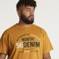 T-shirt musztardowy NORTH 56 DENIM z nadrukiem