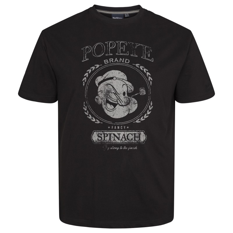 T-shirt Popeye NORTH 56 DENIM czarny