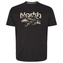 T-shirt czarny z nadrukiem NORTH 56°4