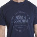 T-shirt granatowy NORTH 56°4 Sustainable w paski