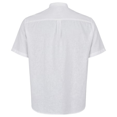 Koszula lniana ze stójką NORTH 56°4 biała