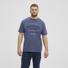 T-shirt niebieski NORTH 56 Denim