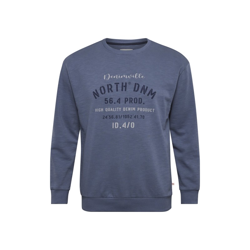 Bluza bawełniana NORTH 56 Denim niebieska