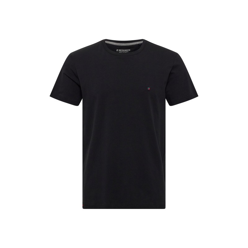 T-shirt z organicznej bawełny REDGREEN Chris czarny T-shirt z organicznej bawełny REDGREEN Chris czarny
