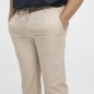 Eleganckie spodnie chino z gumką w pasie North Latitude beżowe