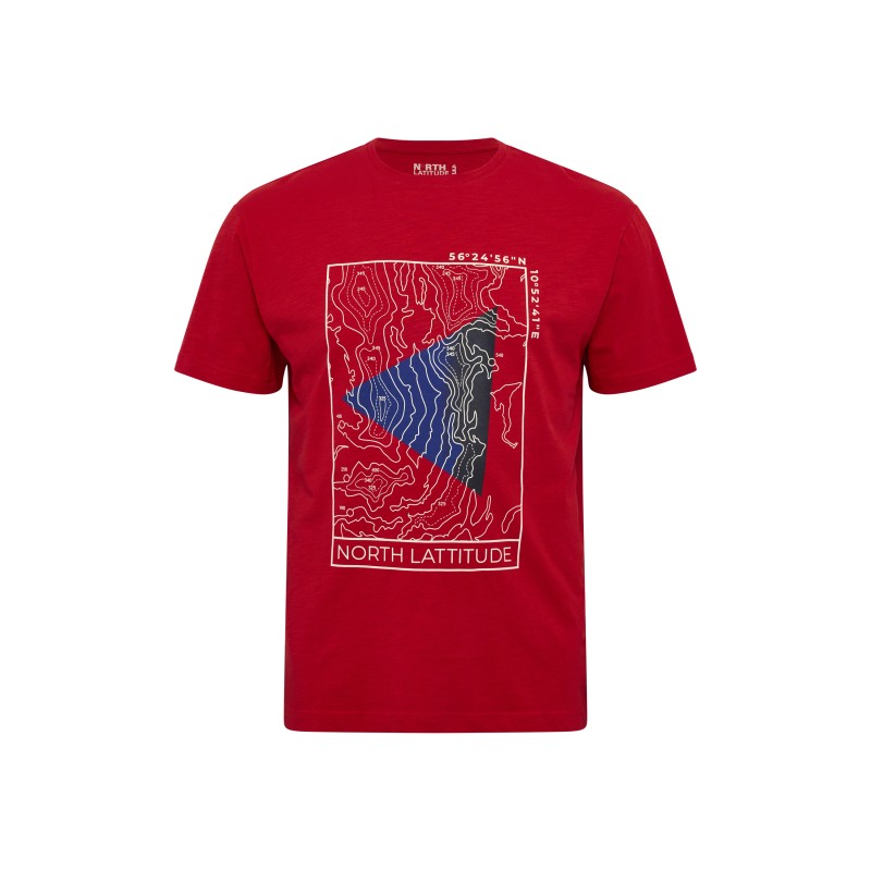 T-shirt NORTH LATITUDE czerwony T-shirt NORTH LATITUDE czerwony