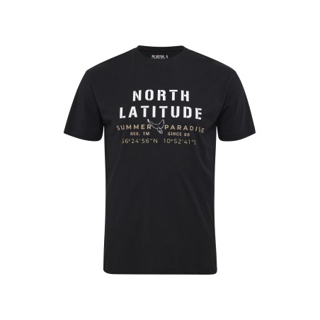 T-shirt z nadrukiem NORTH LATITUDE czarny