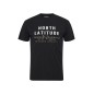 T-shirt z nadrukiem NORTH LATITUDE czarny T-shirt z nadrukiem NORTH LATITUDE czarny