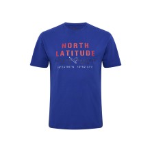 T-shirt z nadrukiem NORTH LATITUDE niebieski