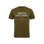 T-shirt z nadrukiem NORTH LATITUDE oliwkowy T-shirt z nadrukiem NORTH LATITUDE oliwkowy