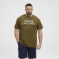 T-shirt z nadrukiem NORTH LATITUDE oliwkowy T-shirt z nadrukiem NORTH LATITUDE oliwkowy