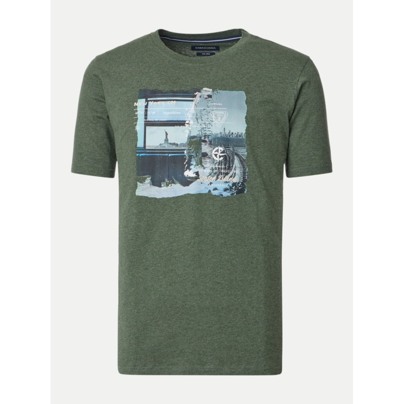 T-shirt z nadrukiem CASA MODA zielony T-shirt z nadrukiem CASA MODA zielony