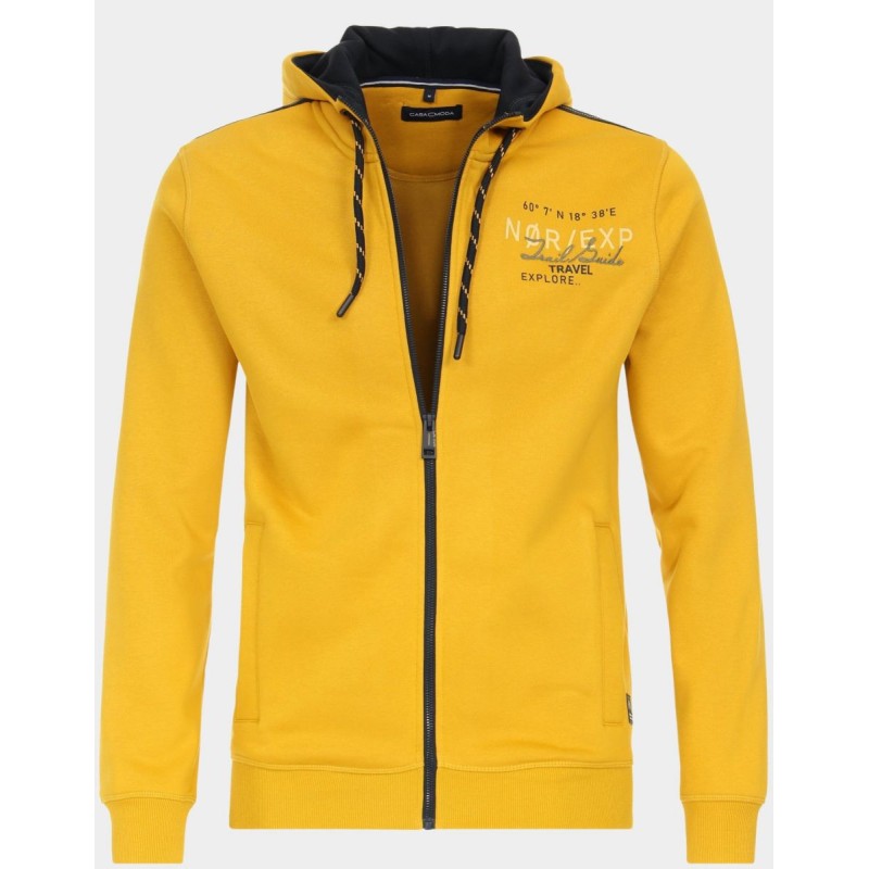 Bluza z kapturem rozpinana CASA MODA żółta Bluza z kapturem rozpinana CASA MODA żółta
