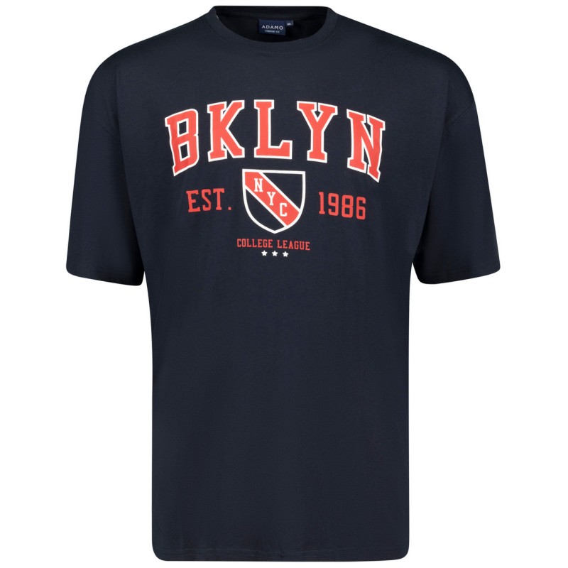T-shirt granatowy z nadrukiem ADAMO BROOKLYN