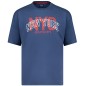T-shirt niebieski z nadrukiem ADAMO NEW YORK