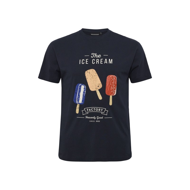 T-shirt NORTH LATITUDE z nadrukiem granatowy T-shirt NORTH LATITUDE z nadrukiem granatowy
