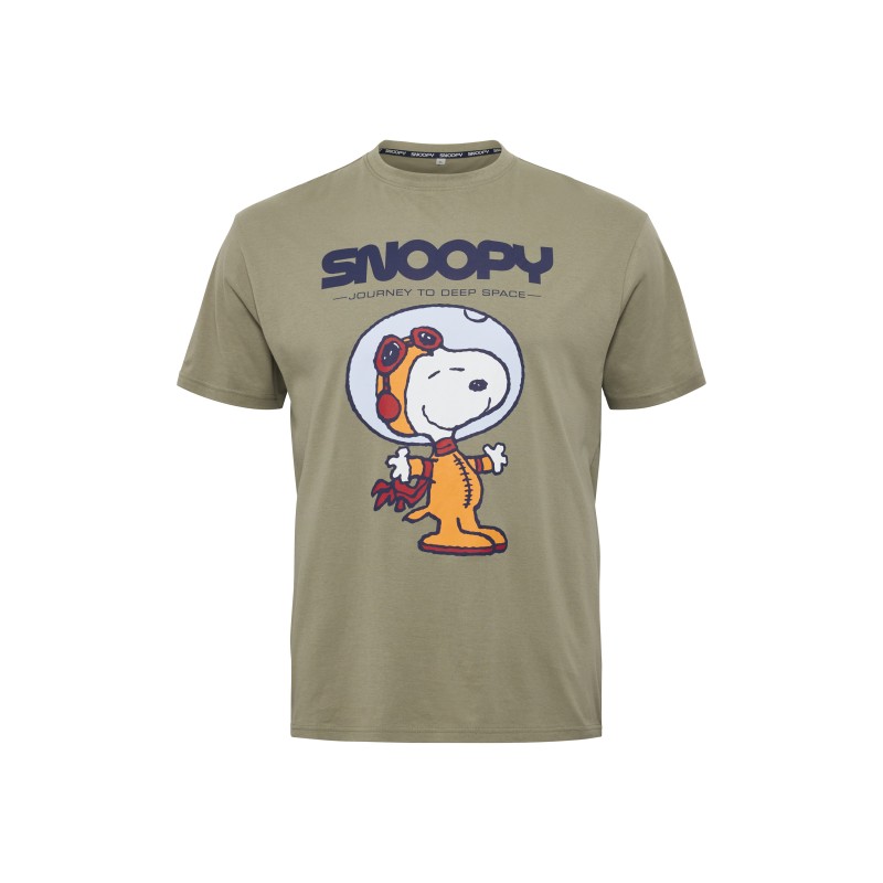 T-shirt Snoopy NORTH LATITUDE oliwkowy T-shirt Snoopy NORTH LATITUDE oliwkowy
