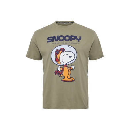 T-shirt Snoopy NORTH LATITUDE oliwkowy