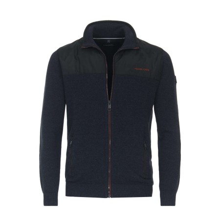 Sweter hybrydowy rozpinany CASA MODA granatowy