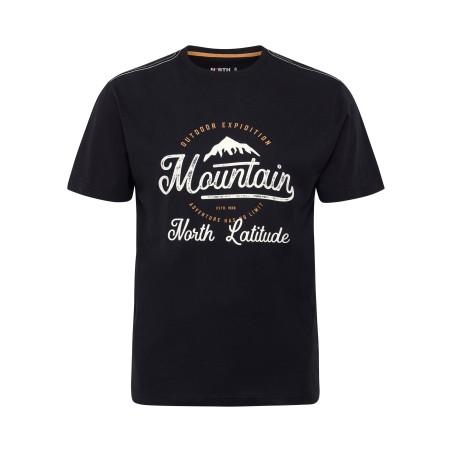 T-shirt z nadrukiem NORTH LATITUDE czarny