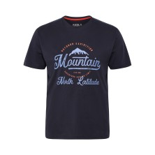 T-shirt z nadrukiem NORTH LATITUDE granatowy
