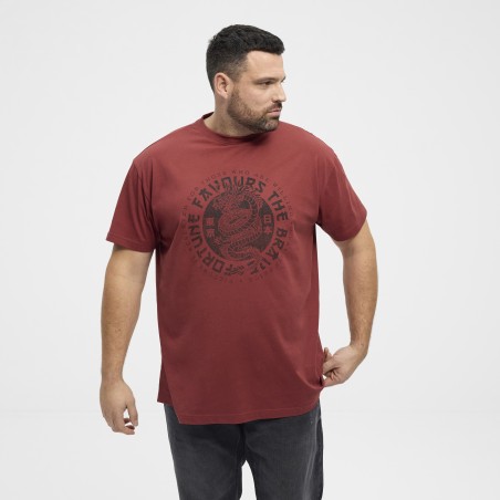 T-shirt z nadrukiem NORTH LATITUDE czerwony