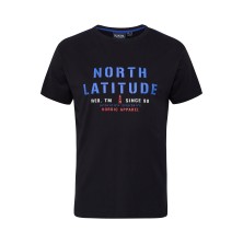 T-shirt z nadrukiem NORTH LATITUDE czarny