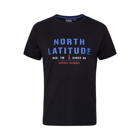 T-shirt z nadrukiem NORTH LATITUDE czarny