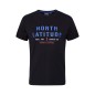 T-shirt z nadrukiem NORTH LATITUDE czarny T-shirt z nadrukiem NORTH LATITUDE czarny