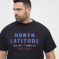 T-shirt z nadrukiem NORTH LATITUDE czarny T-shirt z nadrukiem NORTH LATITUDE czarny