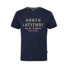 T-shirt z nadrukiem NORTH LATITUDE granatowy