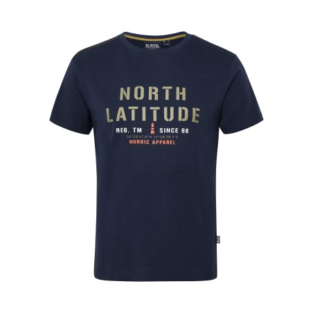 T-shirt z nadrukiem NORTH LATITUDE granatowy
