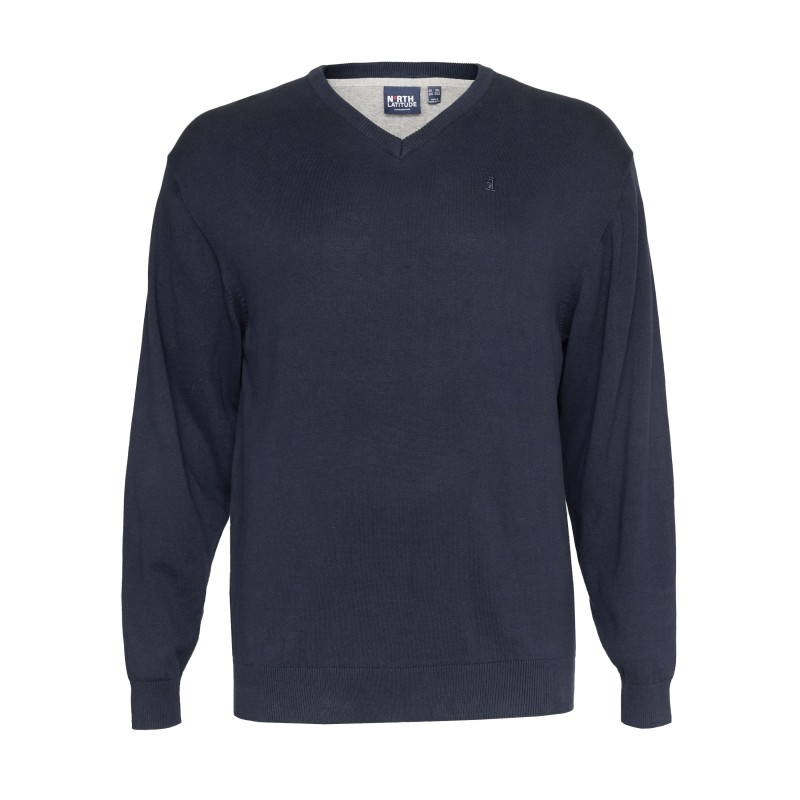 Sweter w serek North Latitude granatowy Sweter w serek North Latitude granatowy