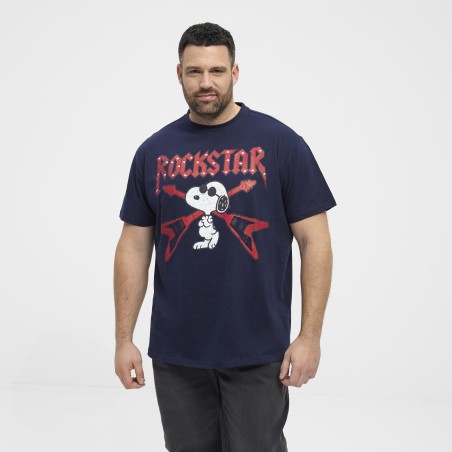 T-shirt Snoopy North Latitude Denim granatowy