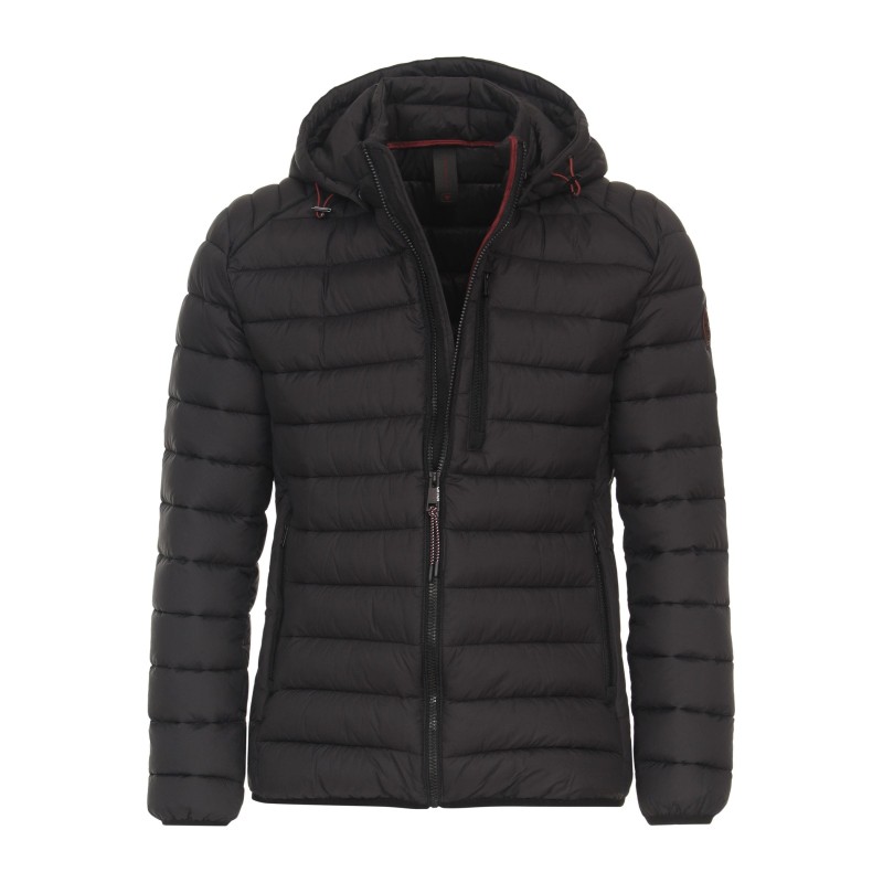 Kurtka jesienno-zimowa puchowa z kapturem CASA MODA czarna