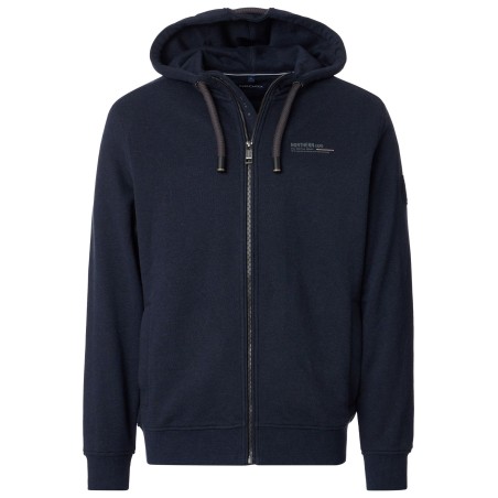 Ciepła bluza z kapturem rozpinana CASA MODA granatowa