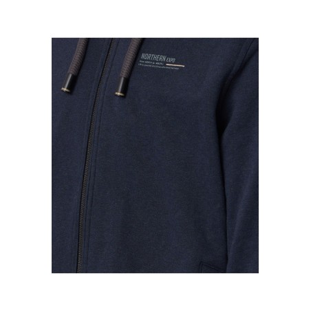 Ciepła bluza z kapturem rozpinana CASA MODA granatowa