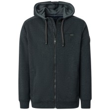 Ciepła bluza z kapturem rozpinana CASA MODA grafitowa