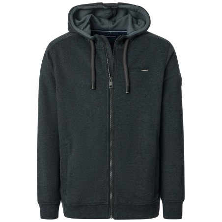 Ciepła bluza z kapturem rozpinana CASA MODA grafitowa