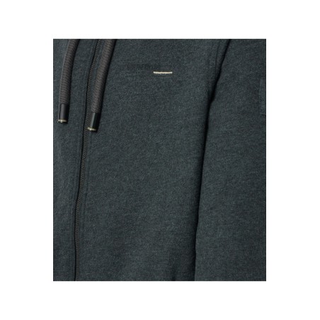 Ciepła bluza z kapturem rozpinana CASA MODA grafitowa