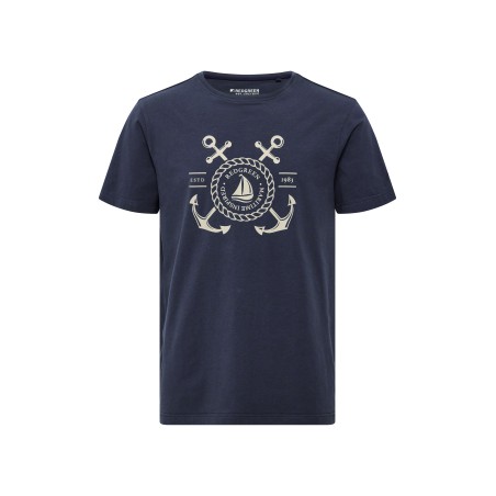 T-shirt bawełniany REDGREEN Con granatowy