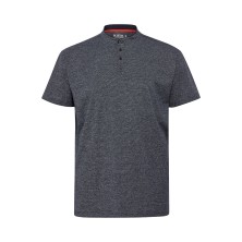 T-shirt rozpinany pod szyją North Latitude granatowy melanż