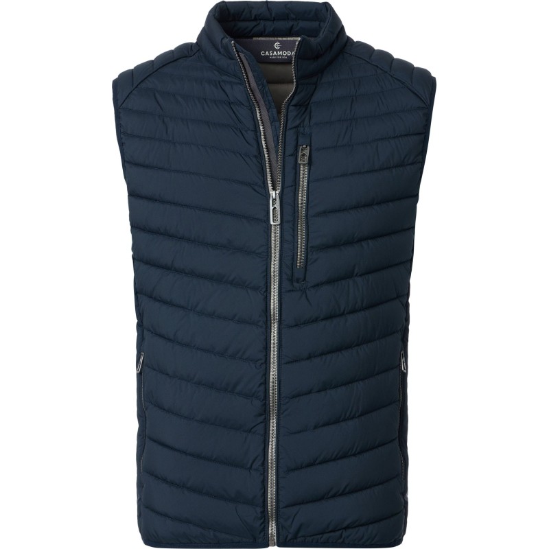 Kamizelka pikowana bezrękawnik ze stójką CASA MODA granatowy