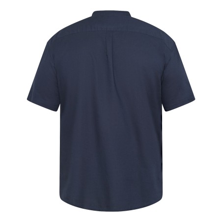 Koszula lniana ze stójką North Latitude granatowa