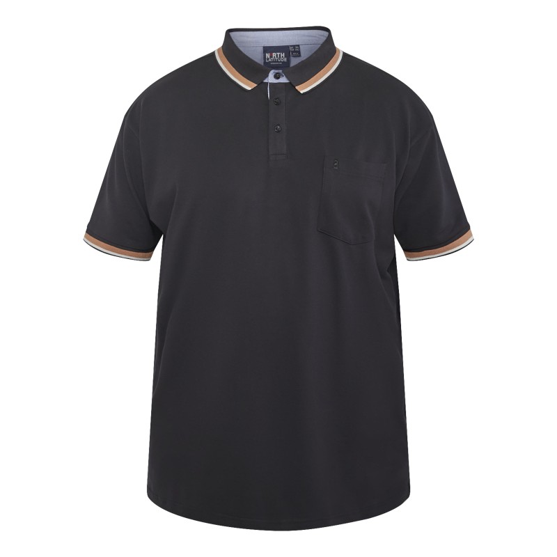 Koszulka polo z kieszonką North Latitude czarna