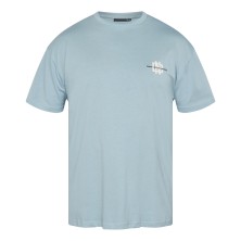 T-shirt NORTH LATITUDE z logo na piersi błękitny