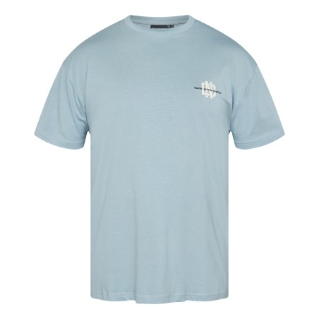 T-shirt NORTH LATITUDE z logo na piersi błękitny